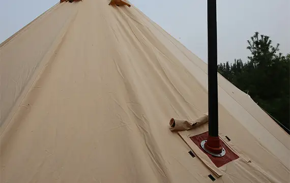 playdo stove jack of 3m bell tent